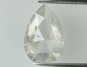 0.74 CT Natural Loose Pear Shape Diamond Grey Color Pear Cut Diamond 7.20 MM Natural Loose White Pear Diamond Pear Rose Cut Diam