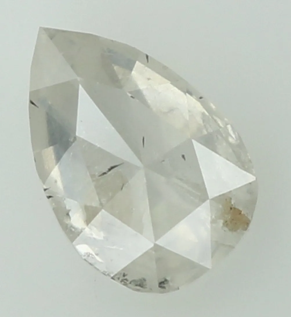 0.74 CT Natural Loose Pear Shape Diamond Grey Color Pear Cut Diamond 7.20 MM Natural Loose White Pear Diamond Pear Rose Cut Diam