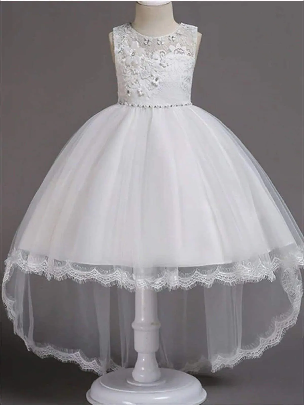 A Lovely Night Lace Hi-Lo Tulle Special Occasion Dress