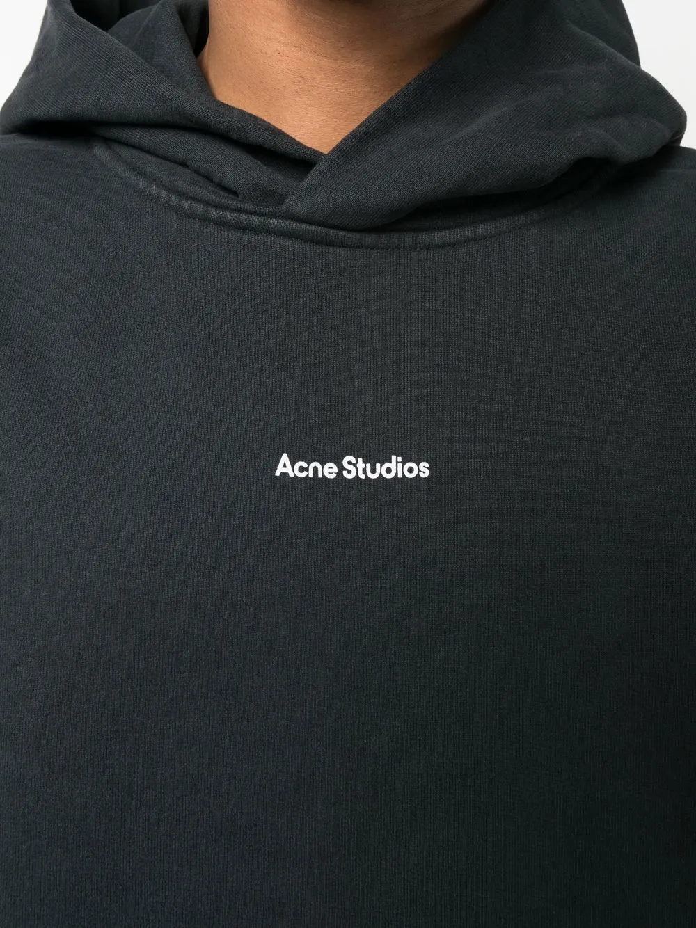 ACNE STUDIOS LOGO-PRINT OVERSIZED COTTON HOODIE