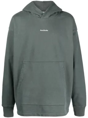 ACNE STUDIOS LOGO-PRINT OVERSIZED COTTON HOODIE