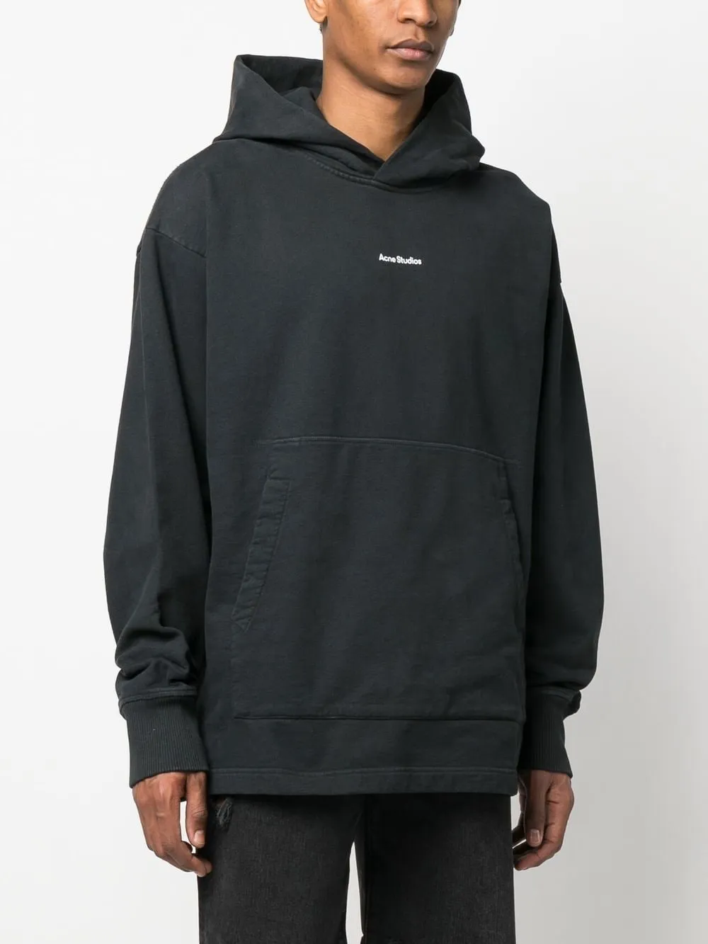 ACNE STUDIOS LOGO-PRINT OVERSIZED COTTON HOODIE