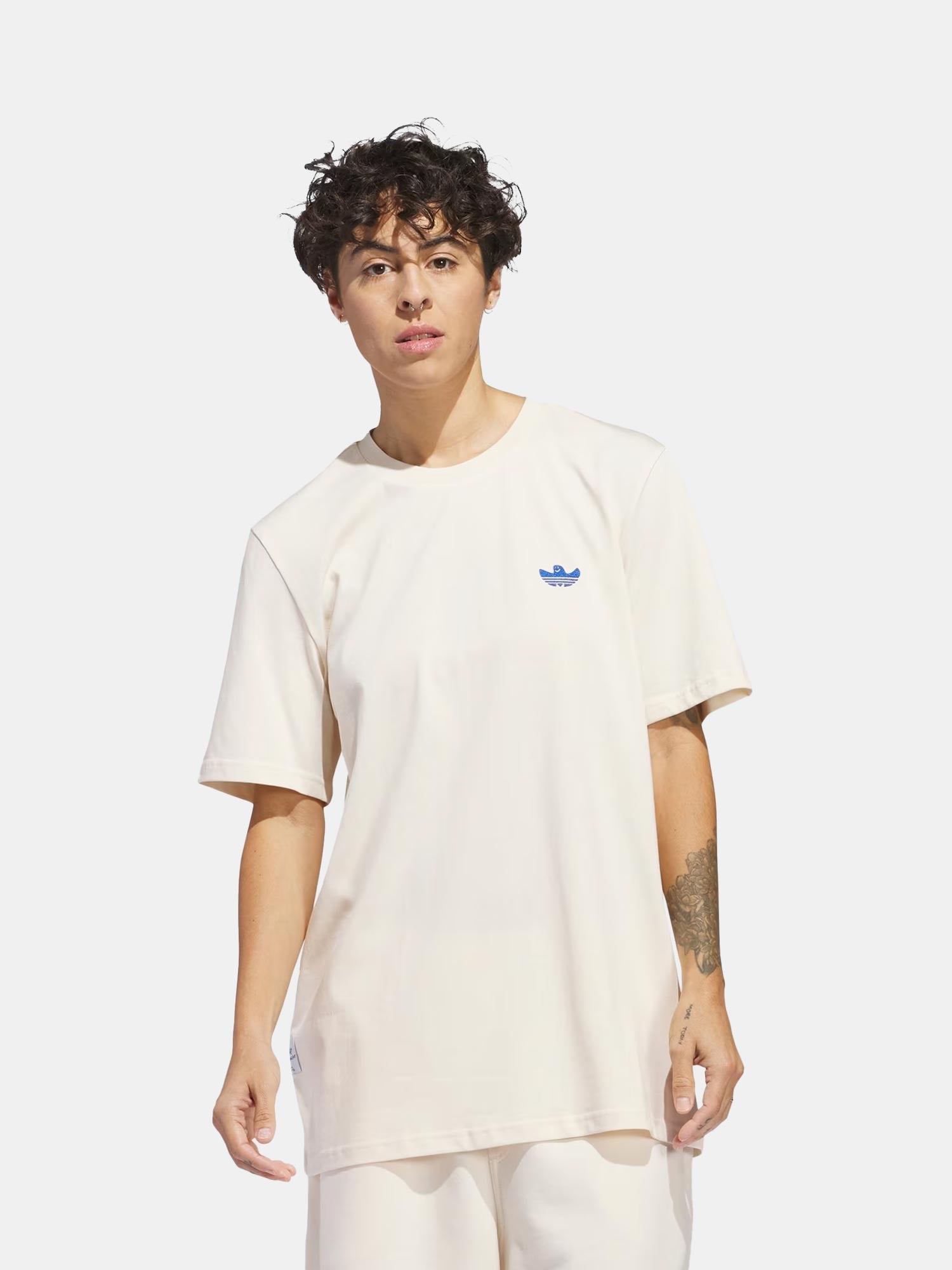 Adidas Shmoofoil Featherweight Tee - Wonder White / Royal