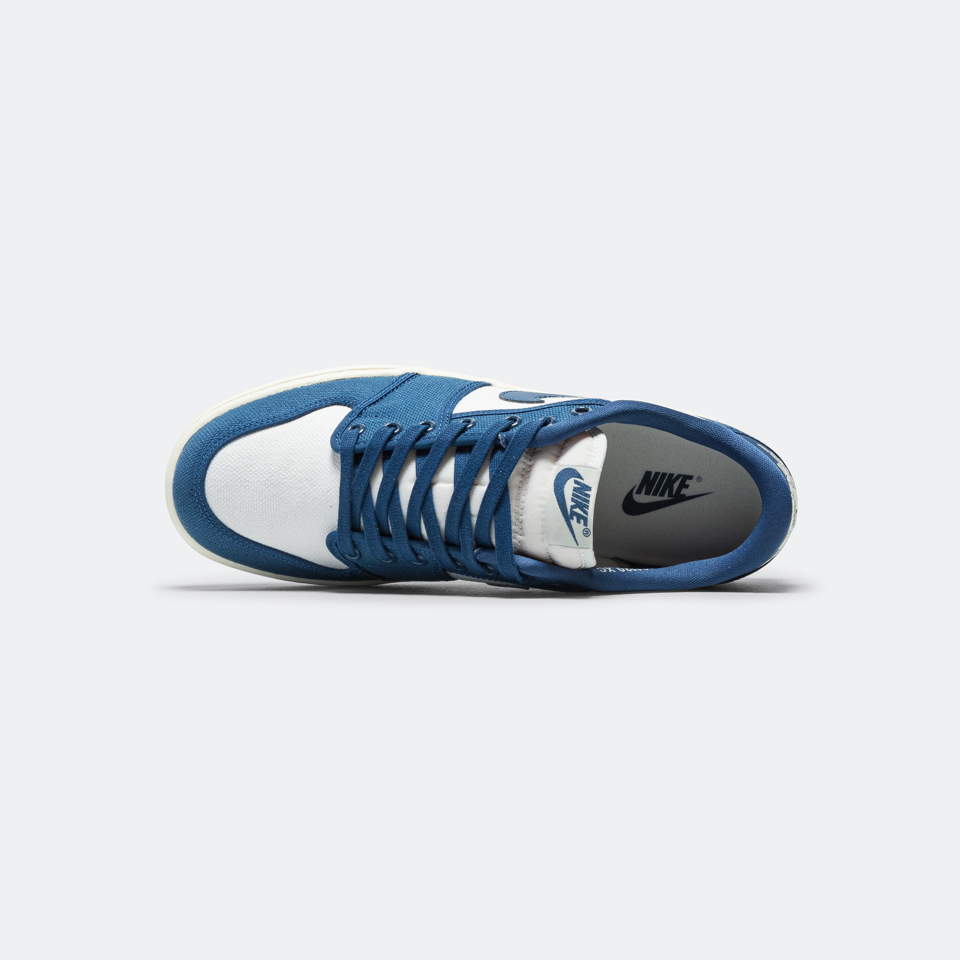 AJKO 1 Low - White/Dark Royal Blue-Sail