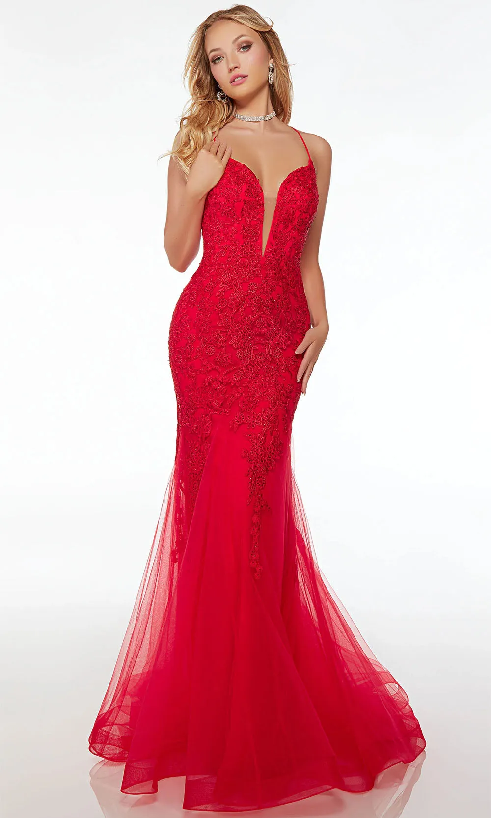 Alyce Paris 61478 - Embroidery Mermaid Evening Dress