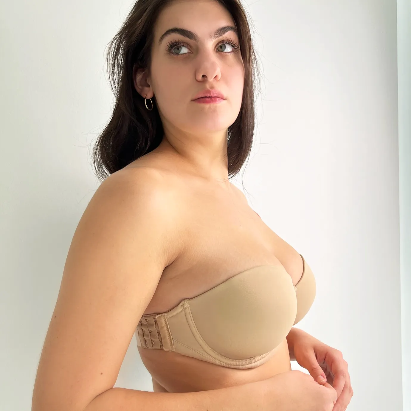 Angelina Strapless/Convertible Underwire Bra Cup - Beige