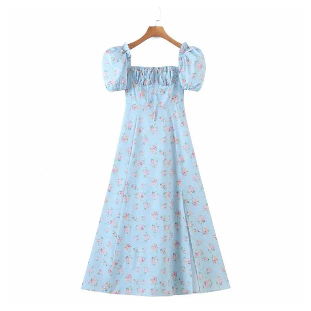 Aria Blue Cottage Fairy Maxi Dress