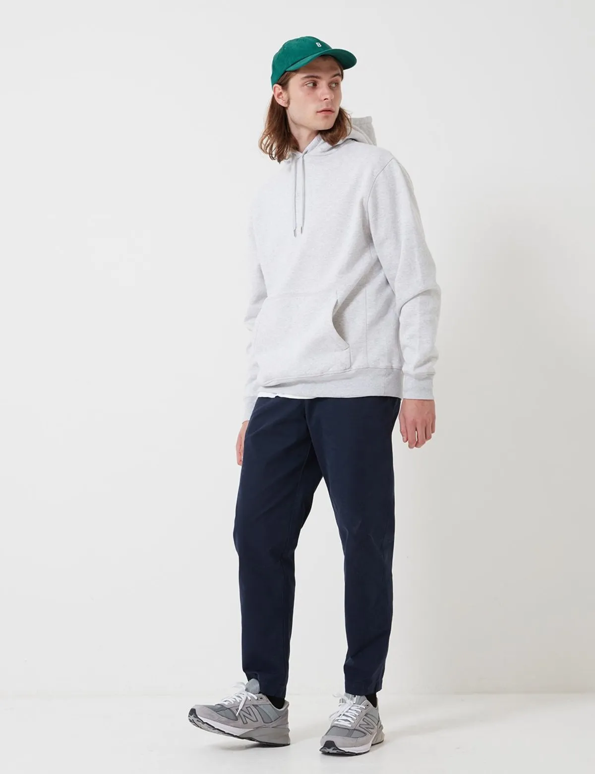 Bhode Organic Cotton Oversized Pocket Hoodie - Grey Marl