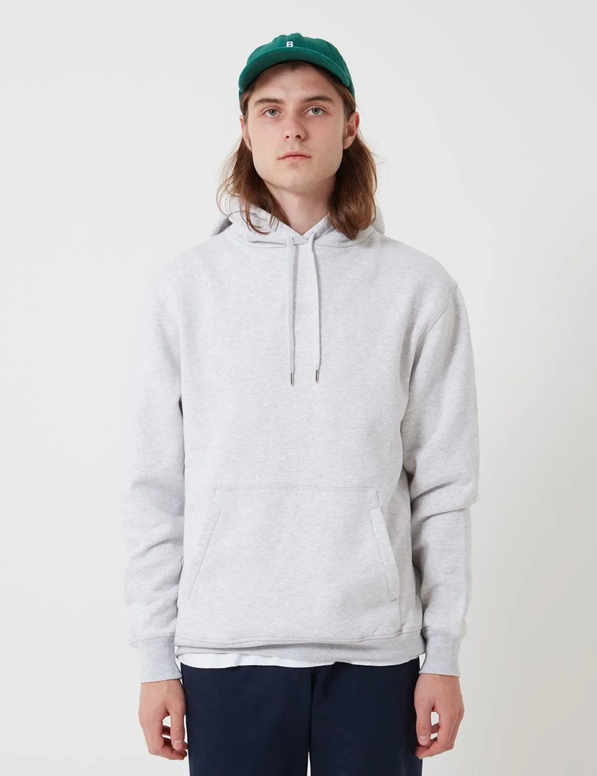 Bhode Organic Cotton Oversized Pocket Hoodie - Grey Marl