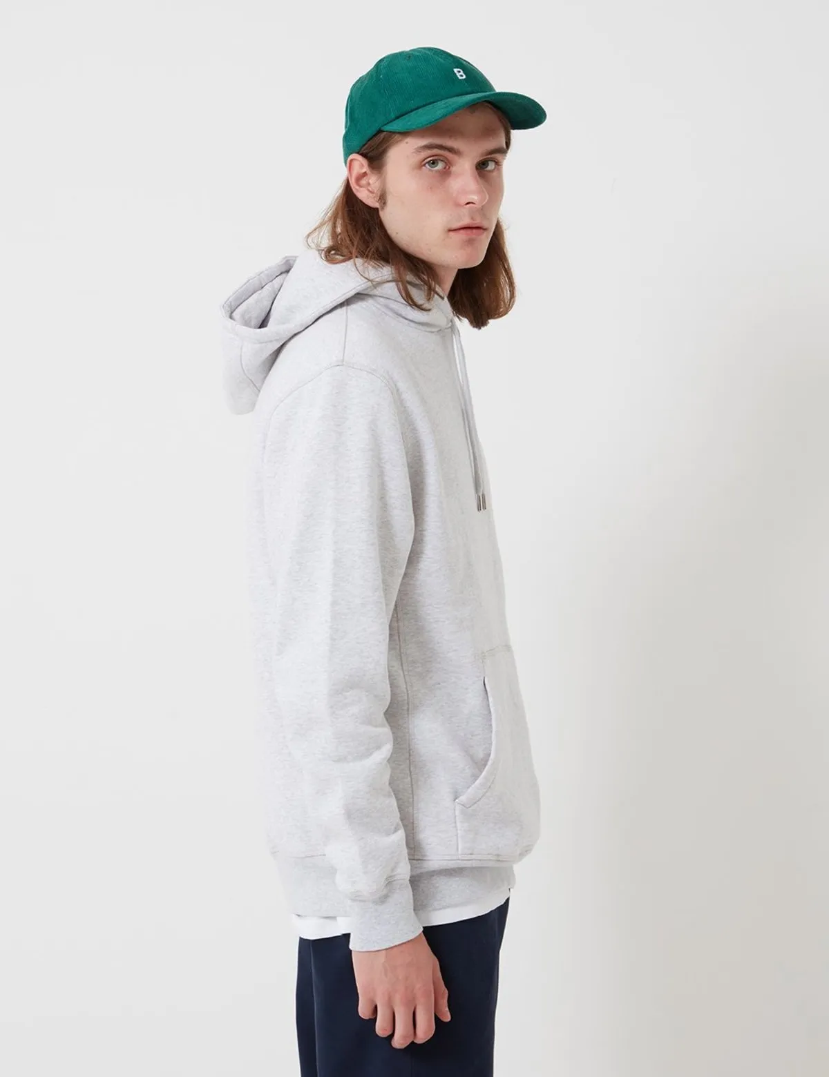 Bhode Organic Cotton Oversized Pocket Hoodie - Grey Marl