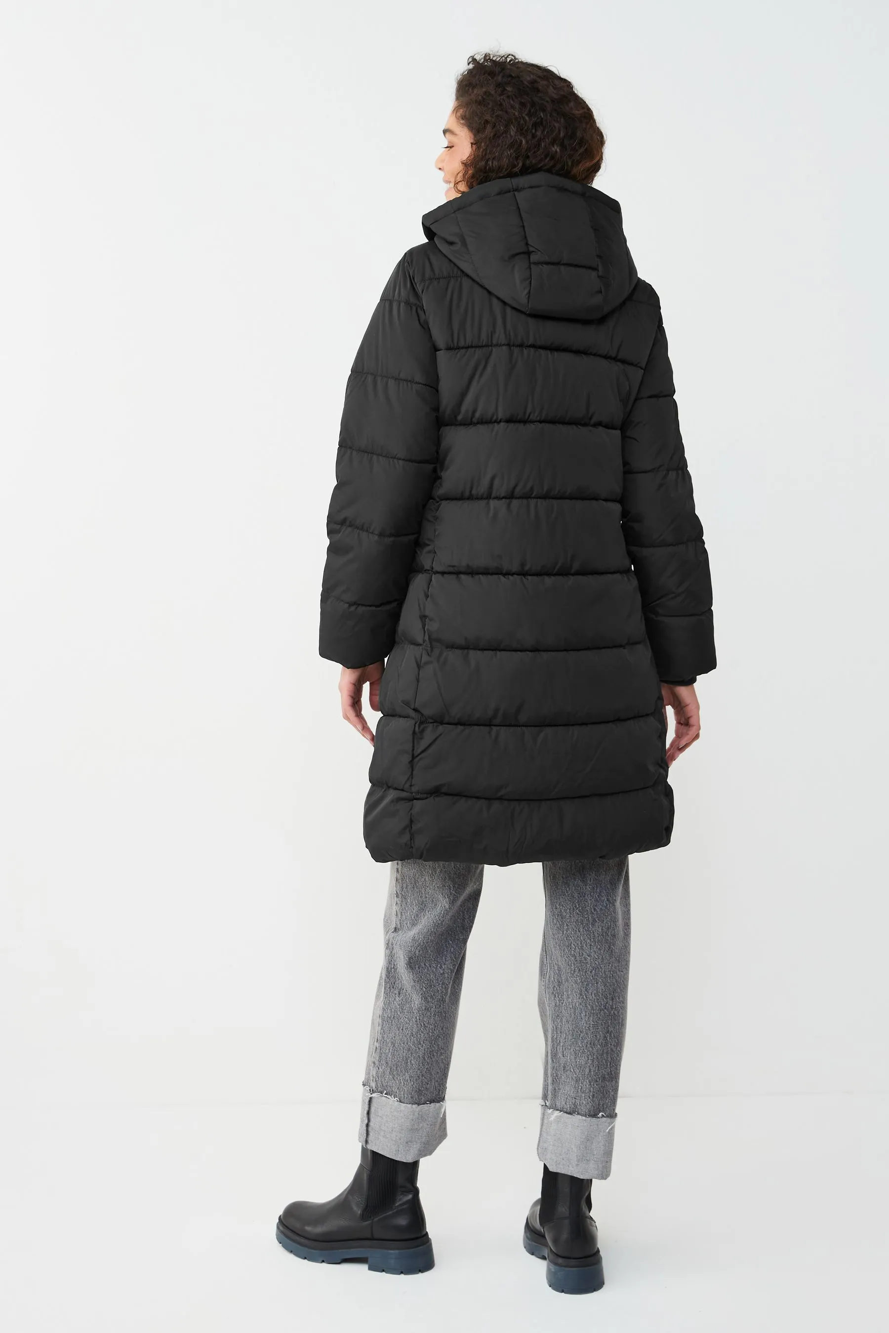 Black Long Puffer Coat