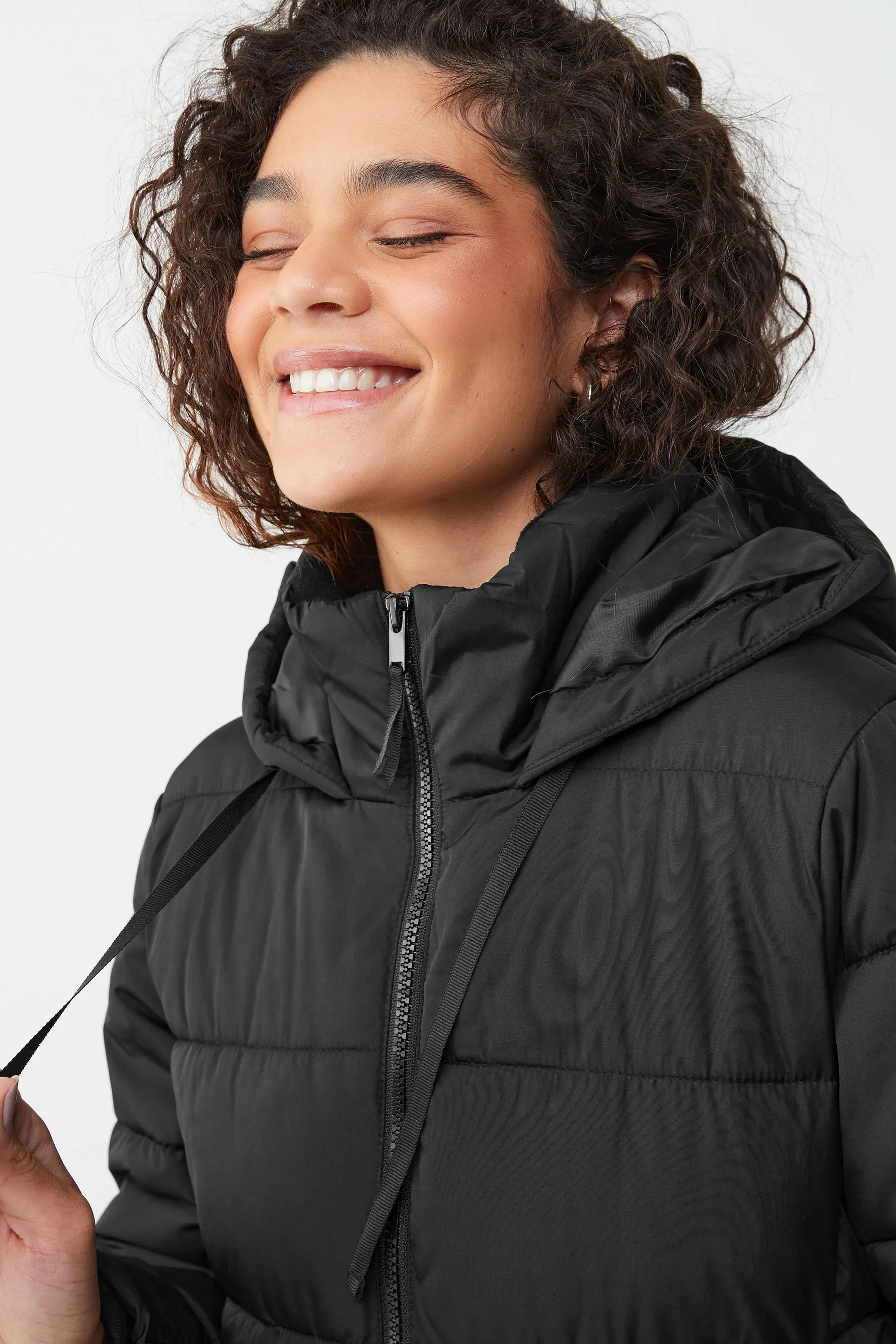 Black Long Puffer Coat