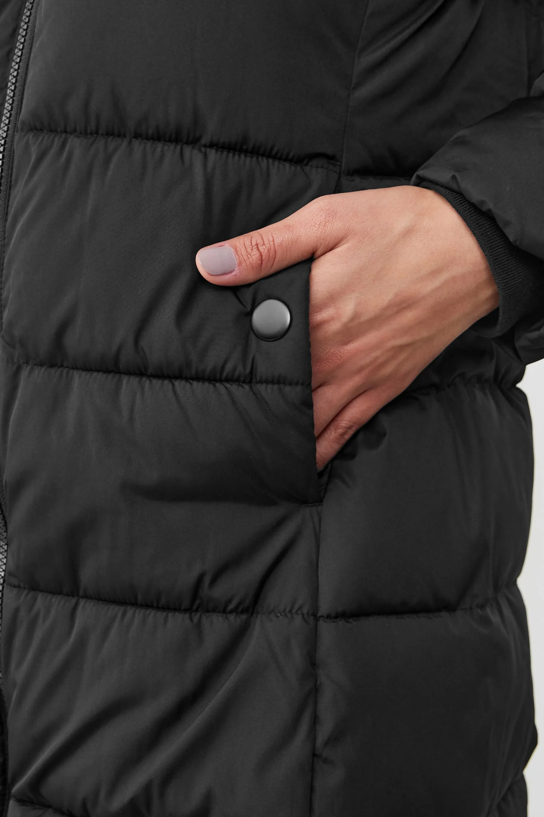 Black Long Puffer Coat