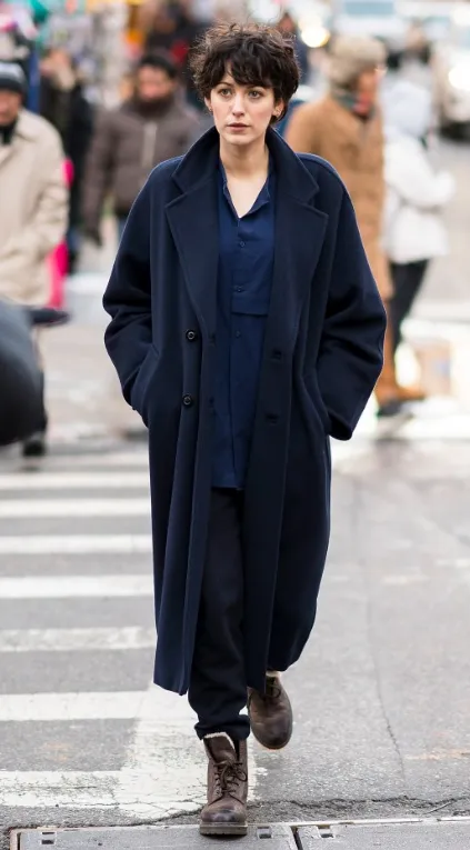 Blake Lively Stephanie Patrick The Rhythm Section Blue Coat | ujackets