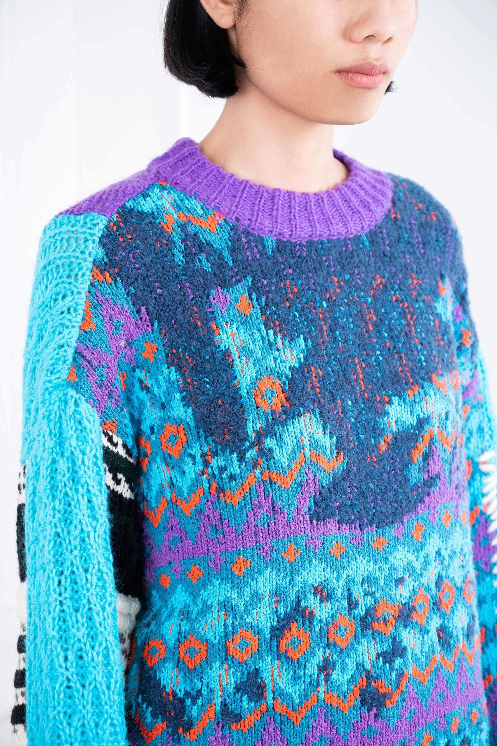 Blue Lilac Knitted River Sweater