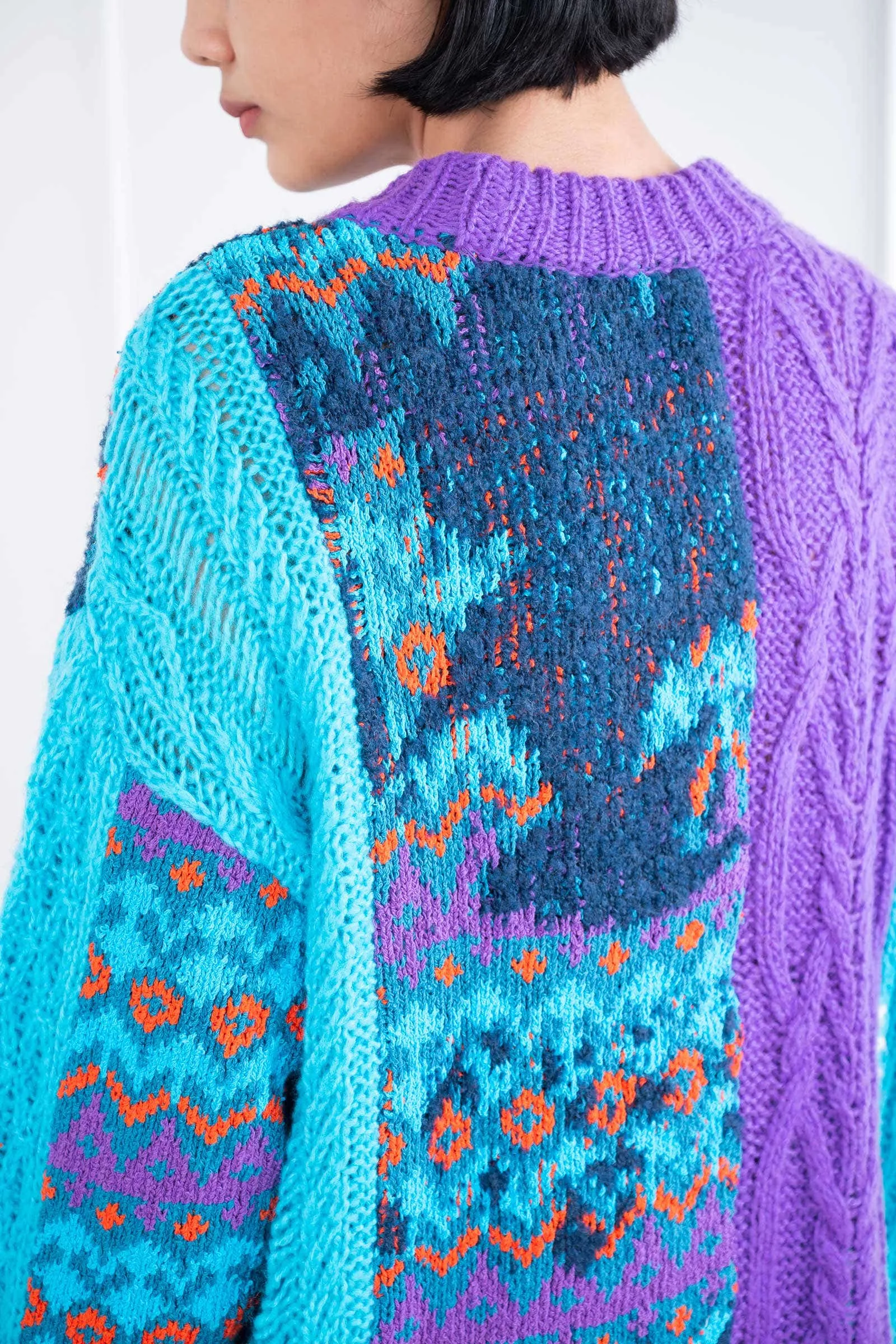 Blue Lilac Knitted River Sweater