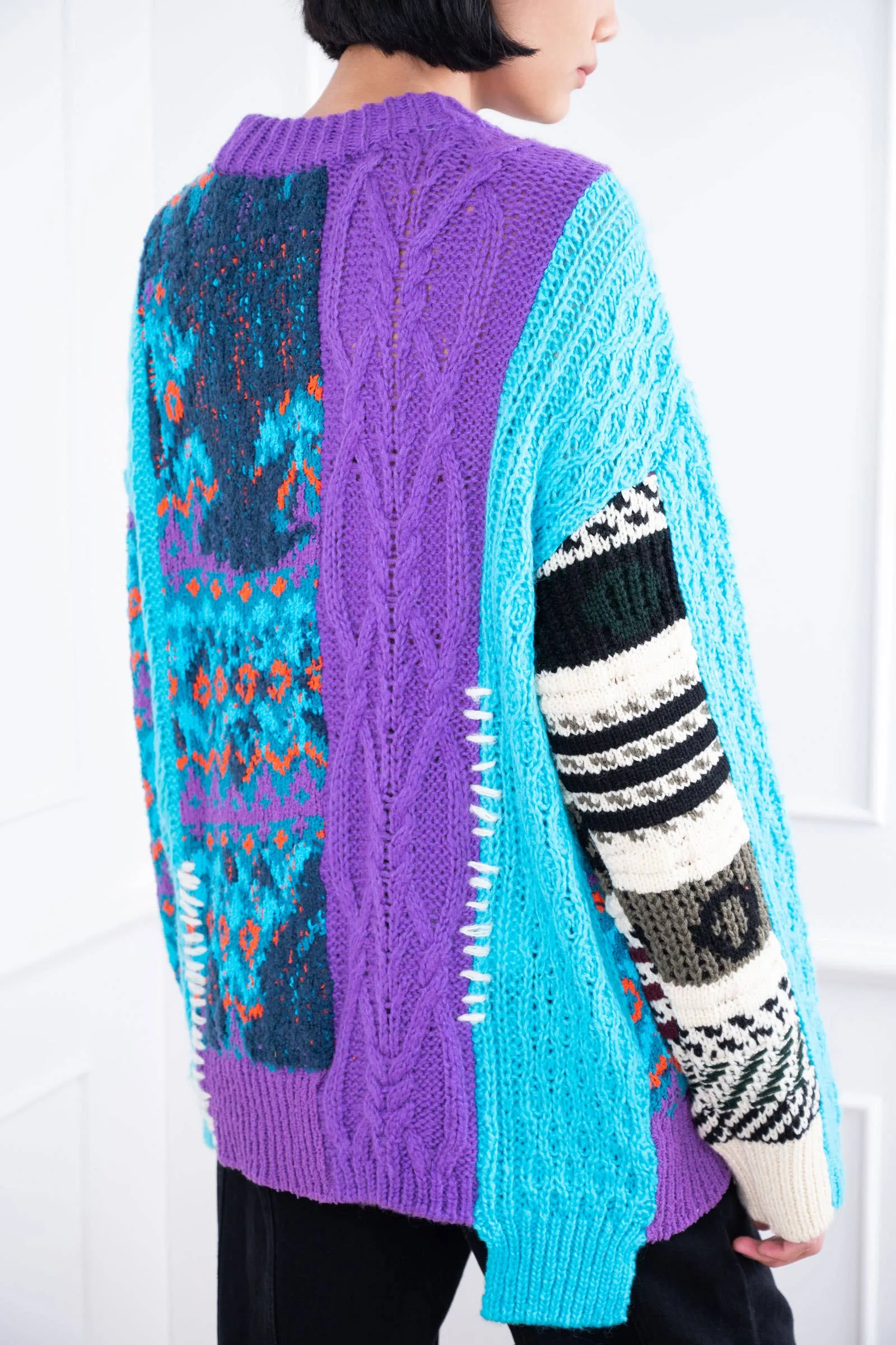 Blue Lilac Knitted River Sweater