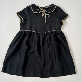 Bonpoint Black Silk Floral Dress: 6 Years