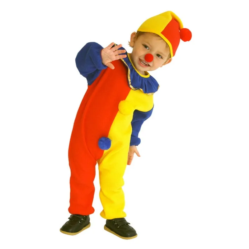 Carnival Clown Circus Cosplay Costumes Halloween Children Kids Boys Girls Baby Birthday Carnival Party Dress For Role P