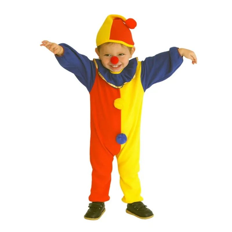 Carnival Clown Circus Cosplay Costumes Halloween Children Kids Boys Girls Baby Birthday Carnival Party Dress For Role P