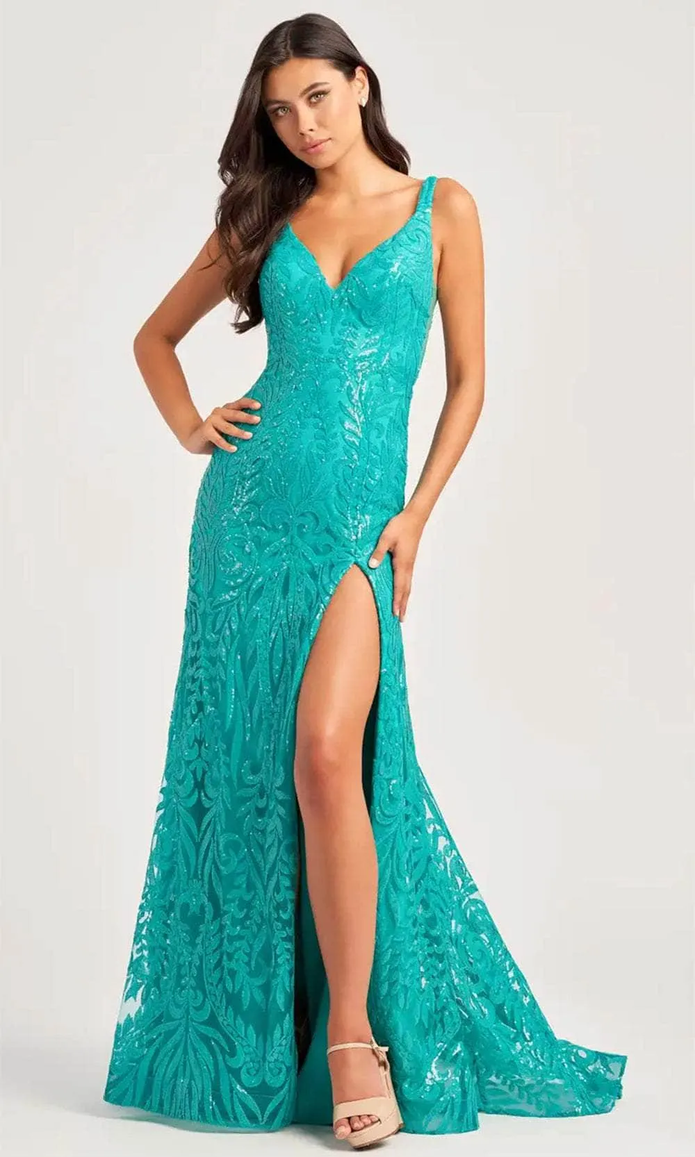 Colette By Daphne CL5285 - Mermaid Sequin Evening Dress