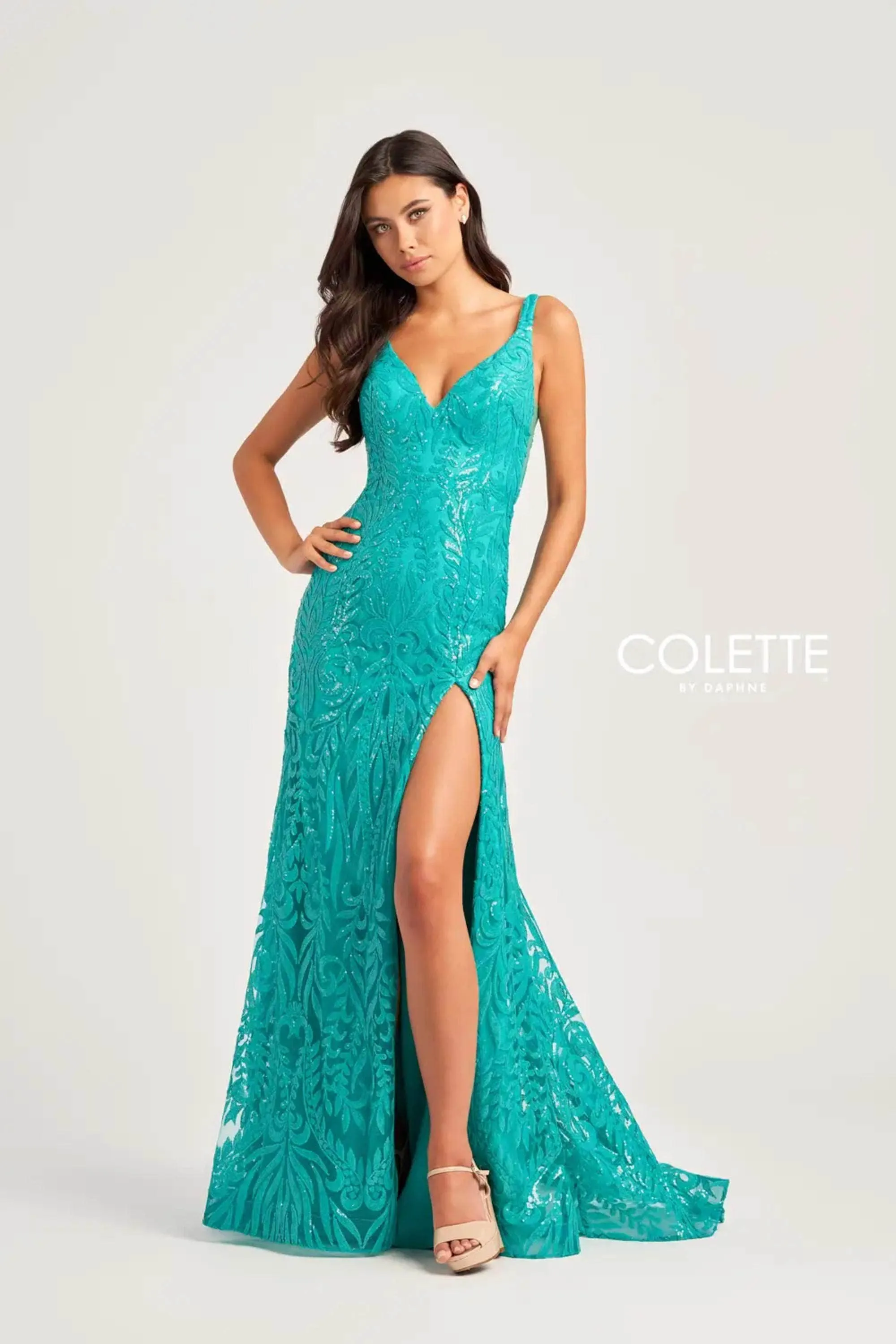 Colette By Daphne CL5285 - Mermaid Sequin Evening Dress