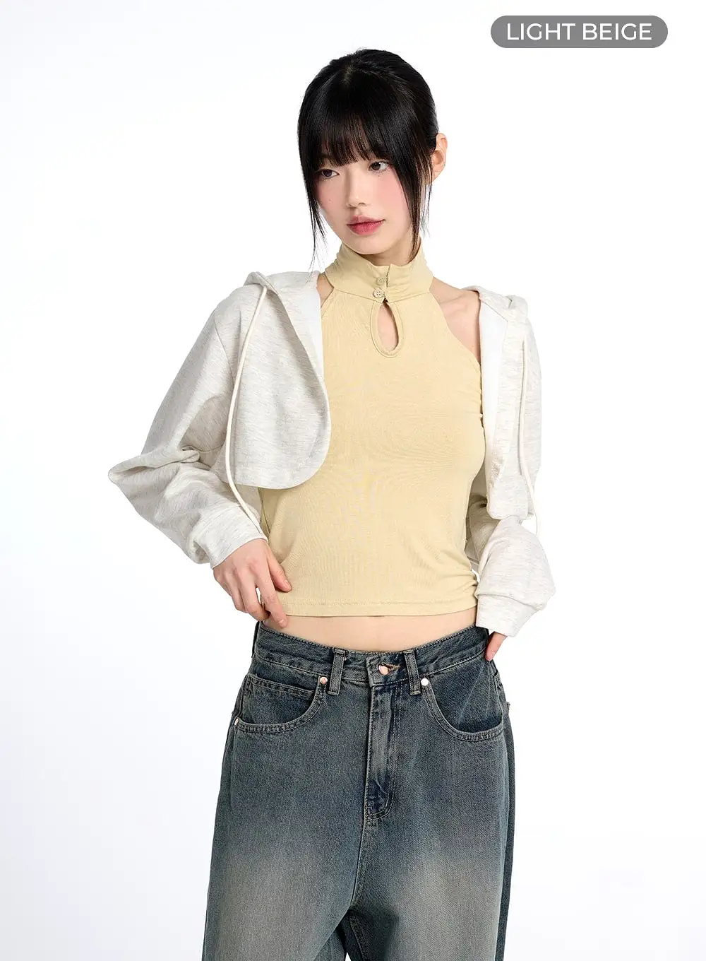 Cotton Hoodie Bolero CM415