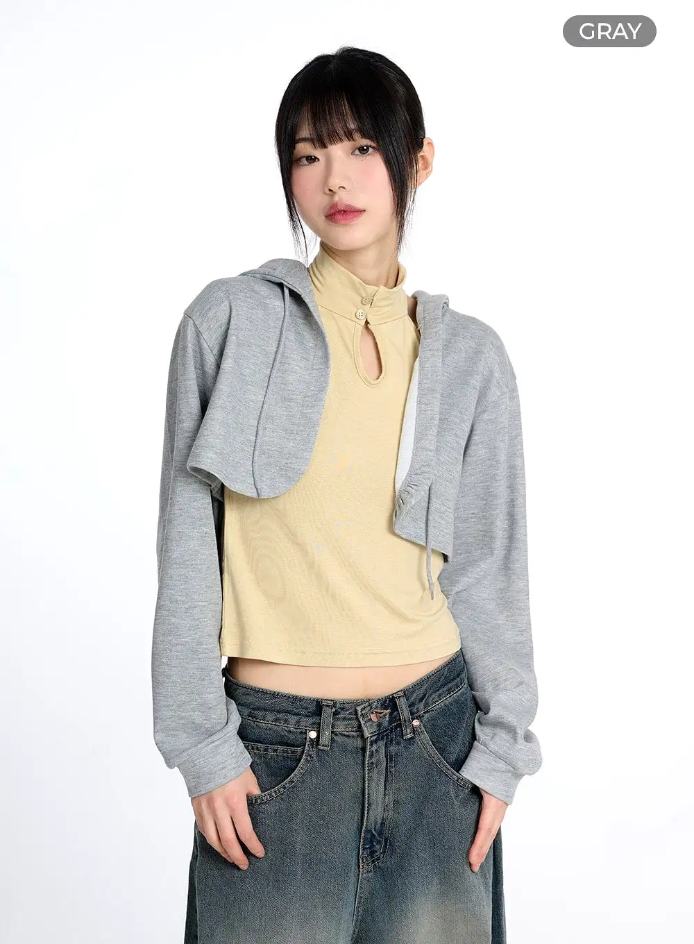 Cotton Hoodie Bolero CM415