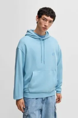 Cotton-terry hoodie with smiley-face logo