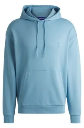 Cotton-terry hoodie with smiley-face logo