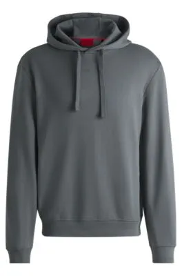 Cotton-terry relaxed-fit hoodie with logo print