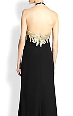 Crepe Halter Gown