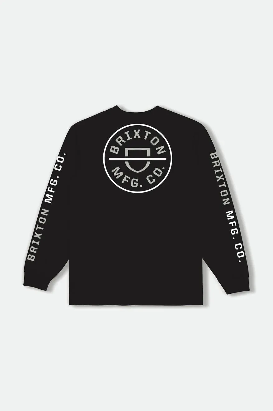 Crest L/S STT Black/Mineral Grey/White