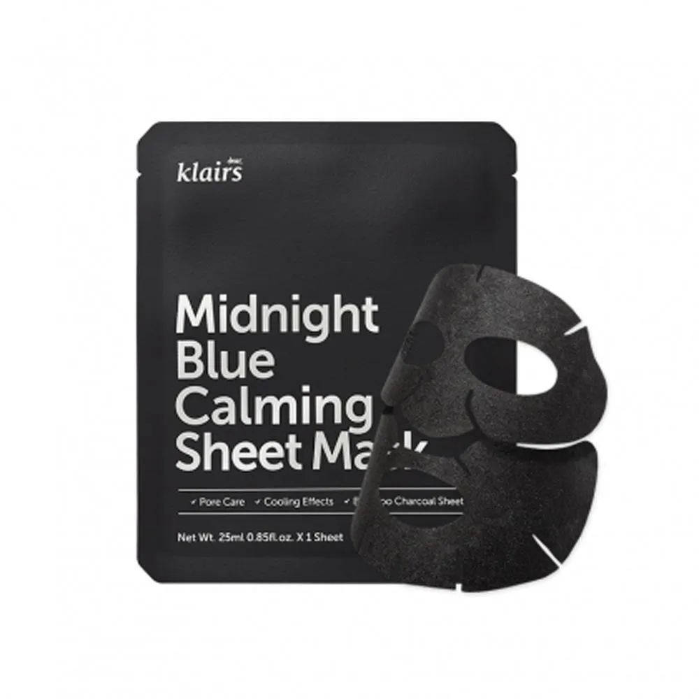 Dear Klairs Midnight Blue Sheet Calming Mask