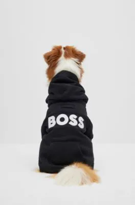 Dog hoodie in a cotton blend with contrast logo