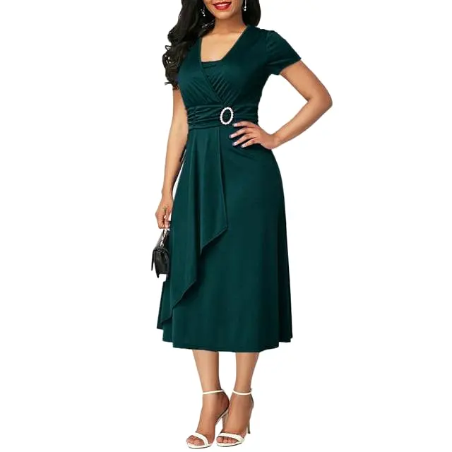 Dress Tight Midi Party Dress Ladies Evening Vestidos