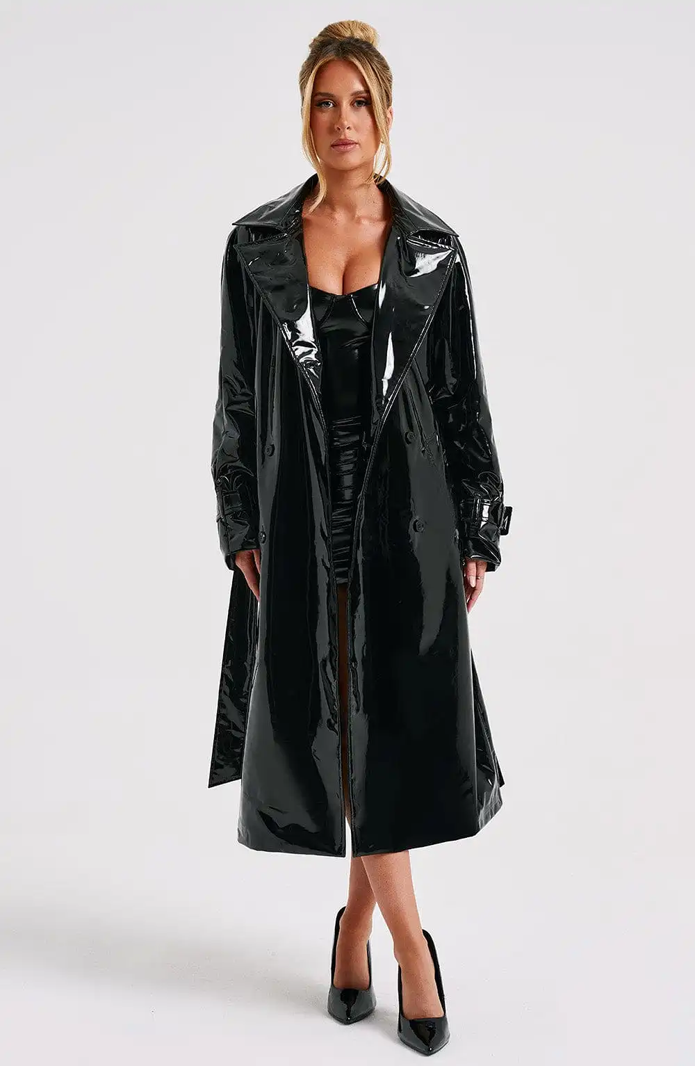 Dynasty Trench Coat - Black