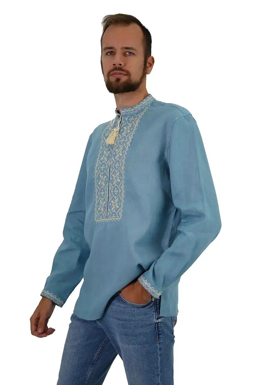 Embroidered Long Sleeve Shirt “Ruslan”