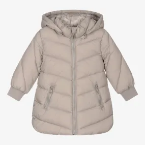 Girls Beige Puffer Coat