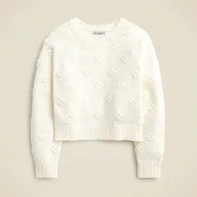 Girls' cropped bobble sweater