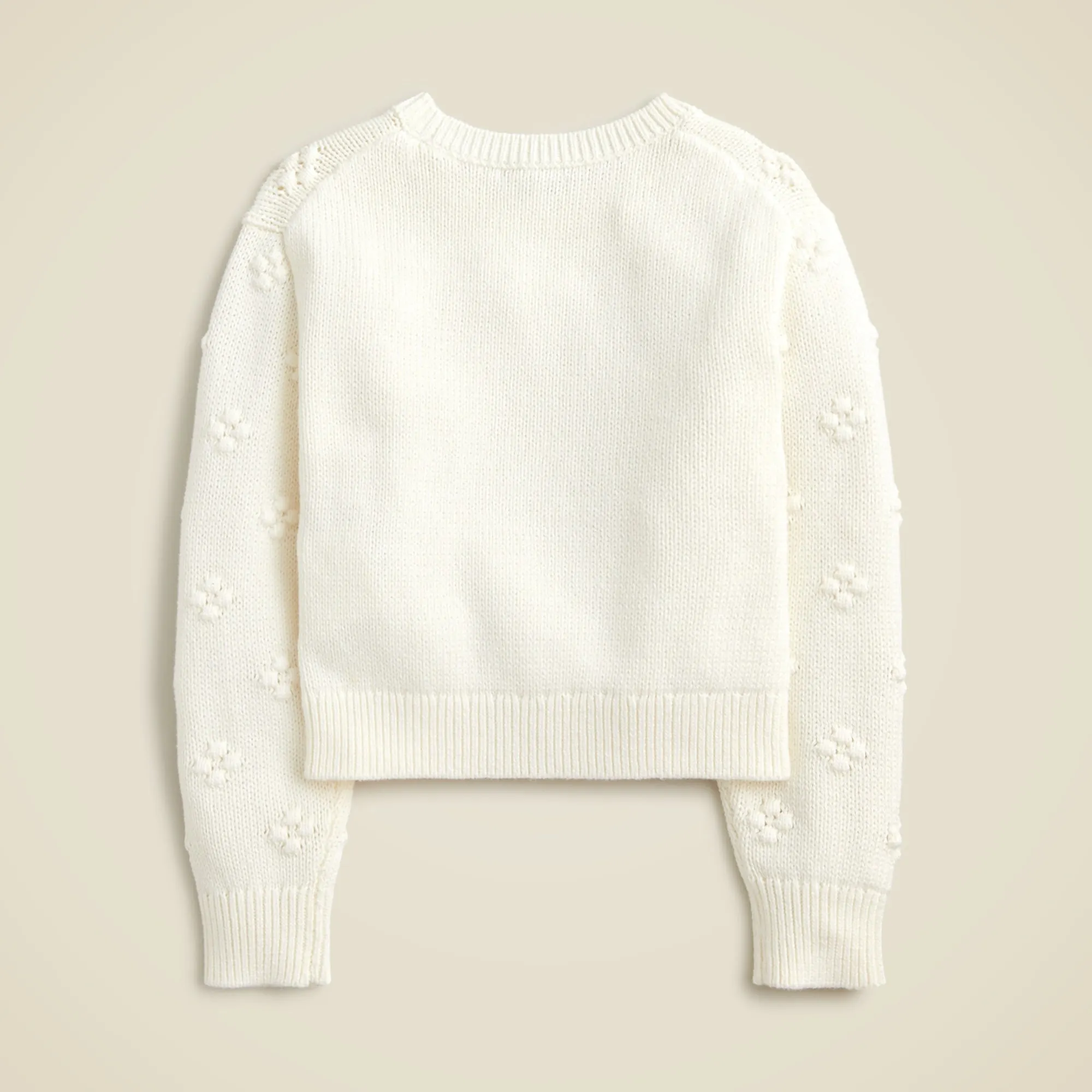 Girls' cropped bobble sweater