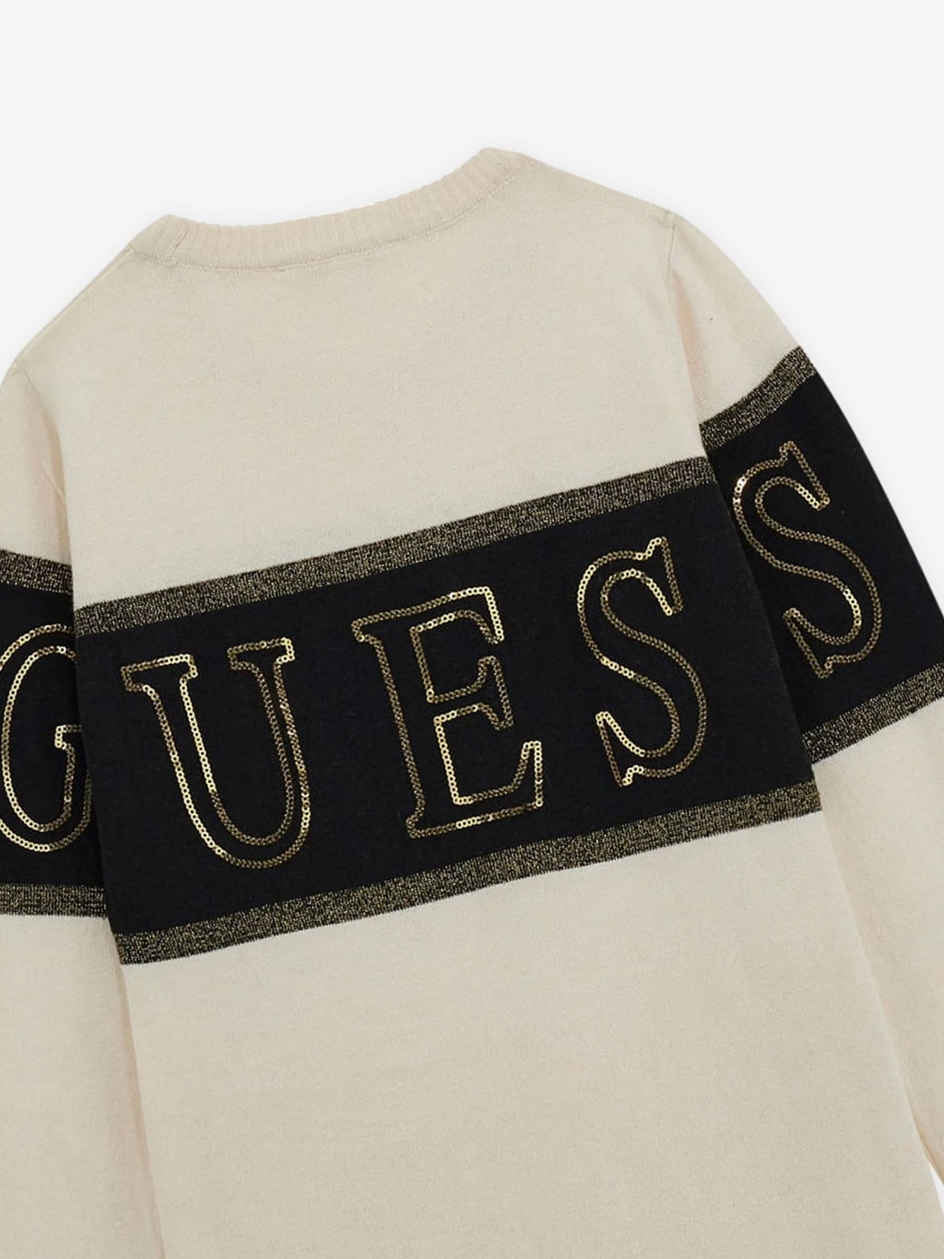 Girls Logo Sweater Dress in Ivory