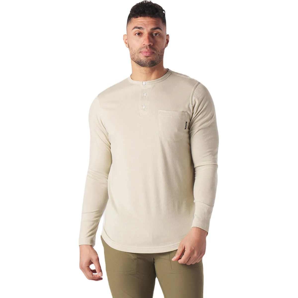 Glyder Men's Linen Heather Do No Harm Long Sleeve Henley