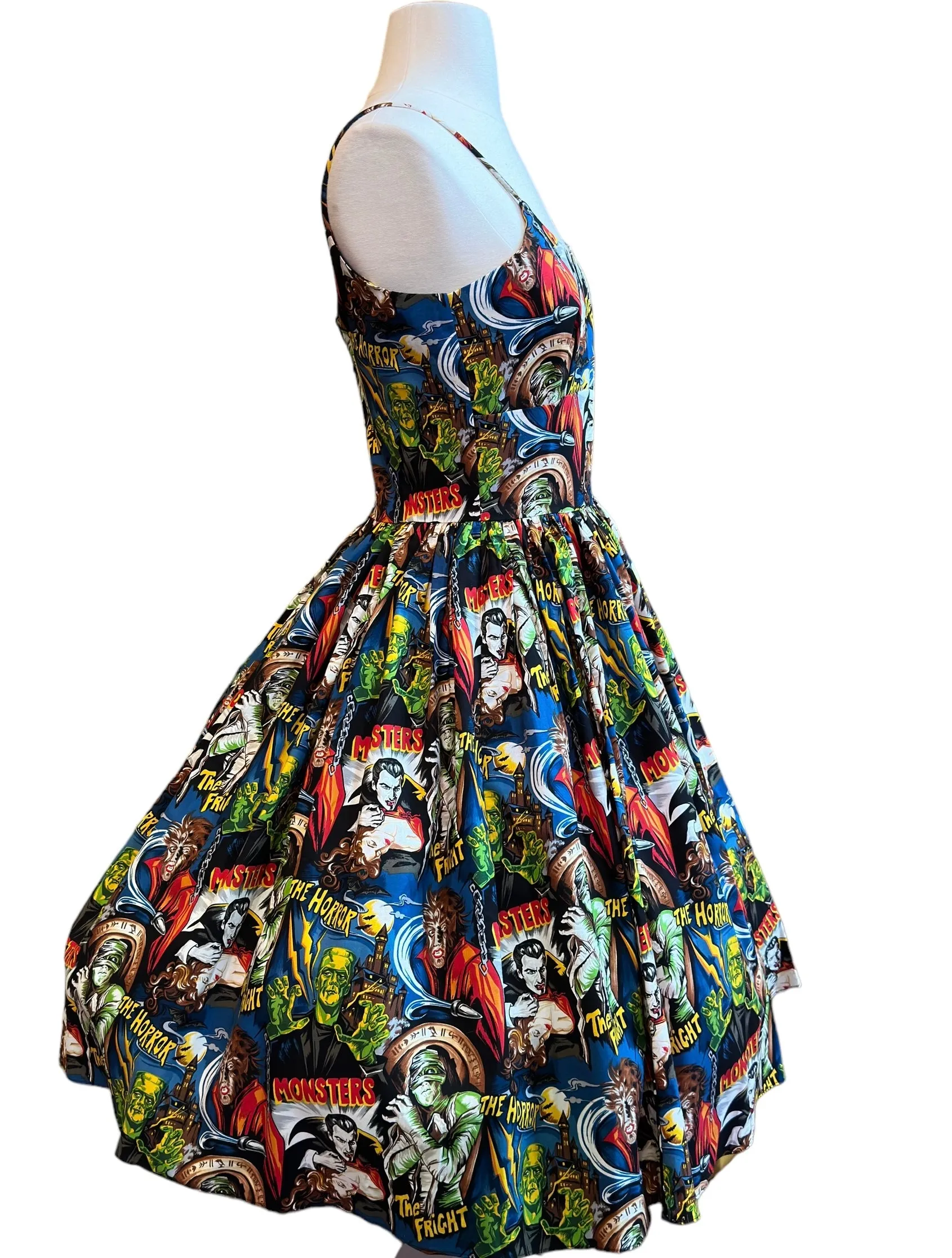 Gwen Dress in Monster Party Print