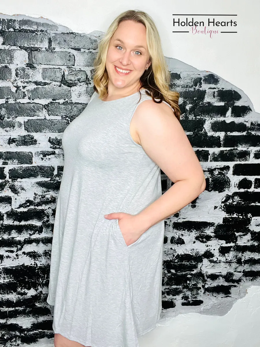 Heather Grey Night On the Town Swing Dress