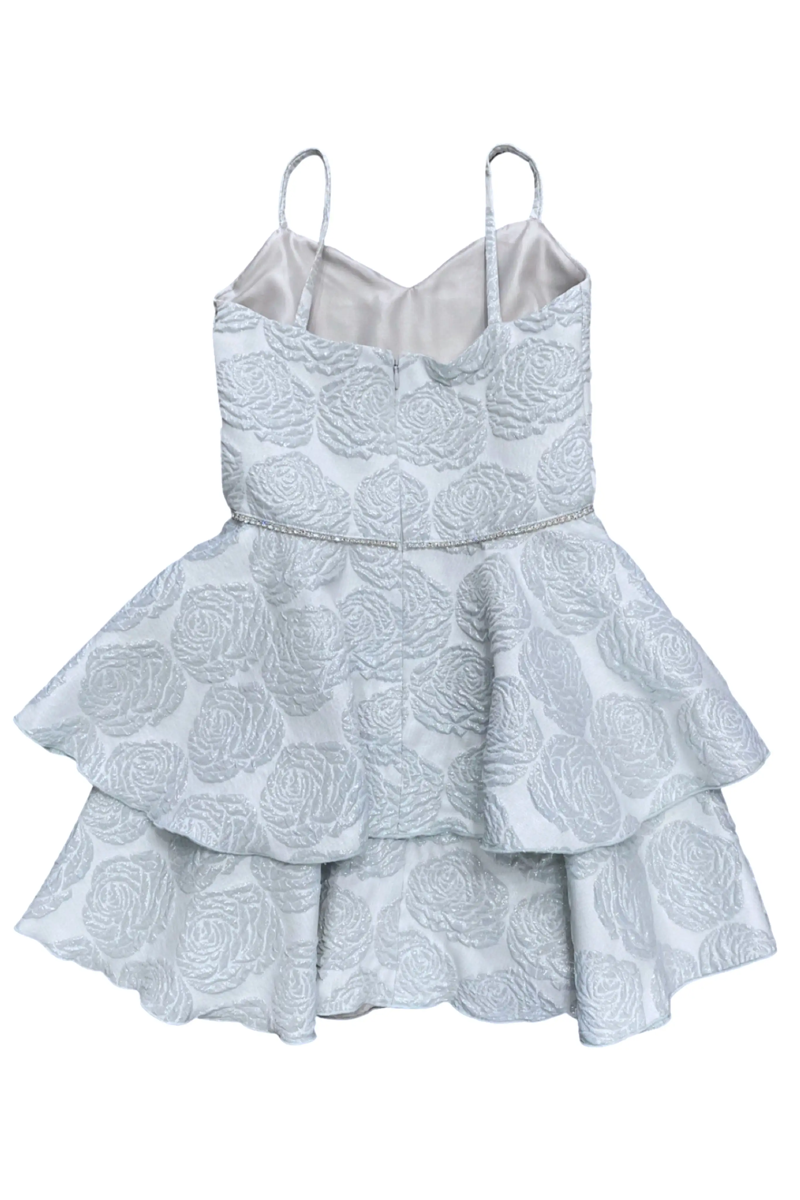 Ice Blue brocade Tinsley dress