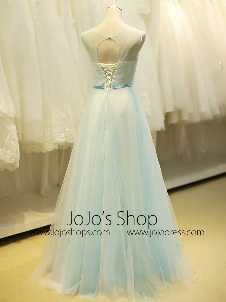 Ice Blue Fairy Tale Formal Prom Evening Dress