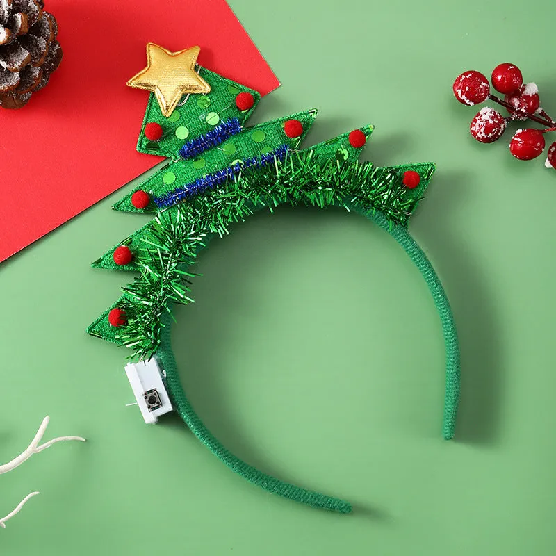 IPC Christmas Hair Band Glowing Headband Xmas Tree