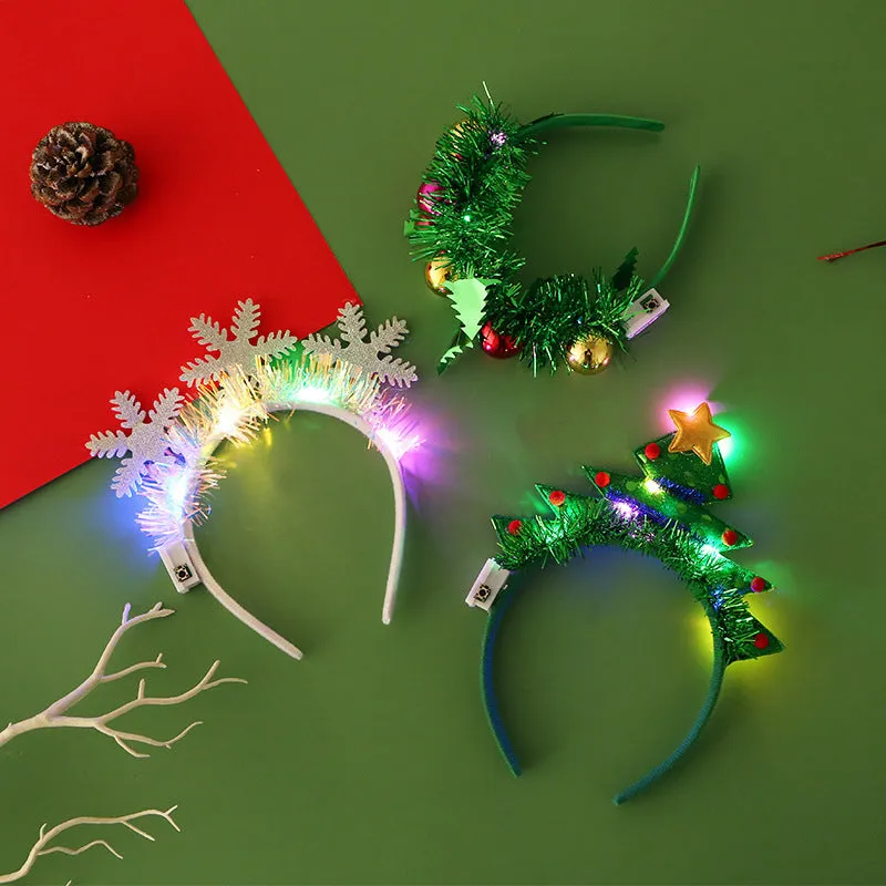 IPC Christmas Hair Band Glowing Headband Xmas Tree