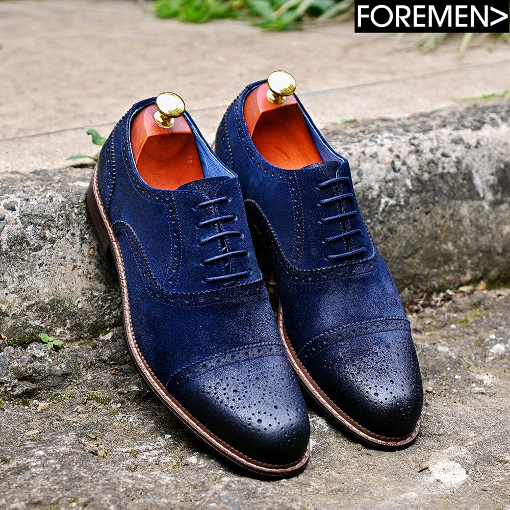 IVY | Midnight Blue Suede Oxford